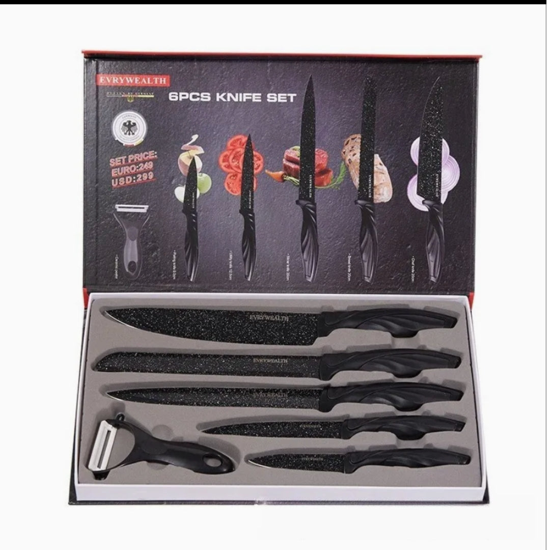 SET DE CUCHILLOS 6 PIEZAS