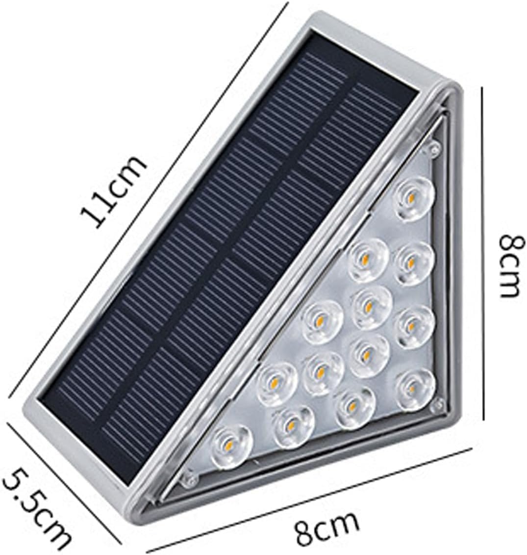 LAMPARA SOLAR PARA ESCALERAS TRIANGULAR (2PCS)