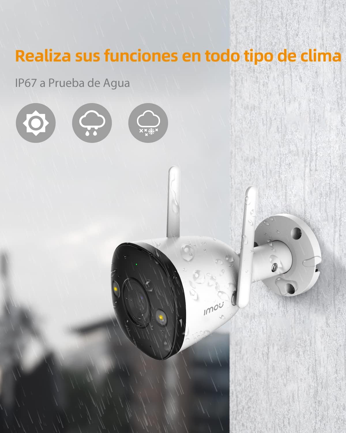 CAMARA DE VIGILANCIA PROFESIONAL 4MP WIFI CON DETECCIÓN DE MOVIMIENTO IMOU BULLET 2 (INCLUYE MEMORIA 64GB)