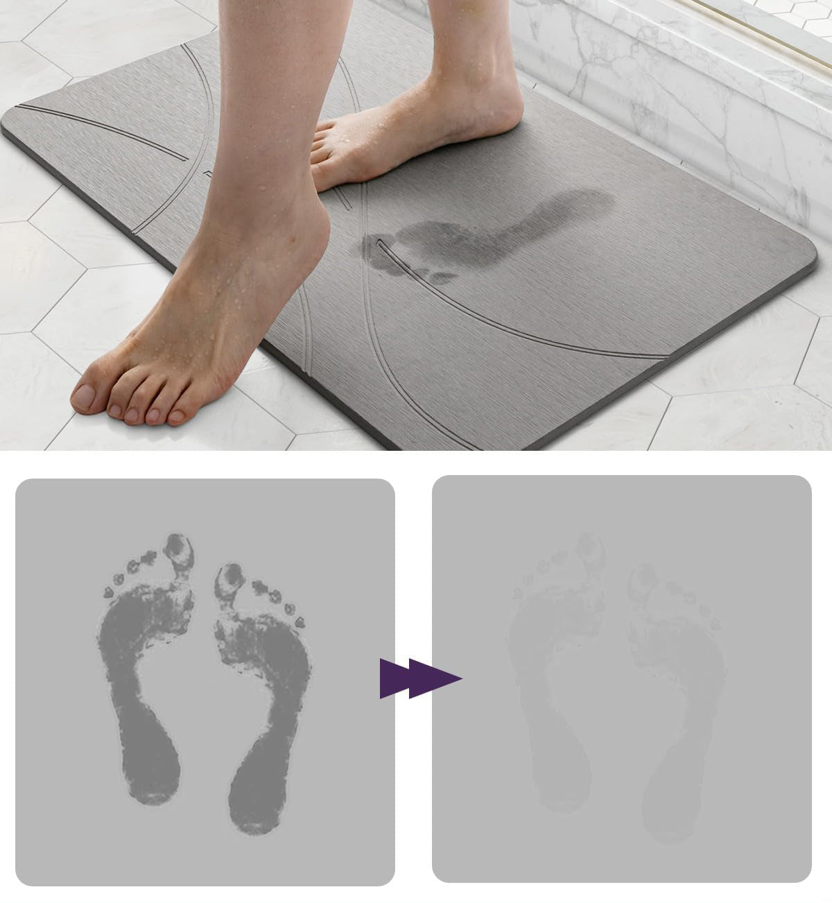 ALFOMBRA DIATOMITA DE BAÑO SUPER ABSORBENTE