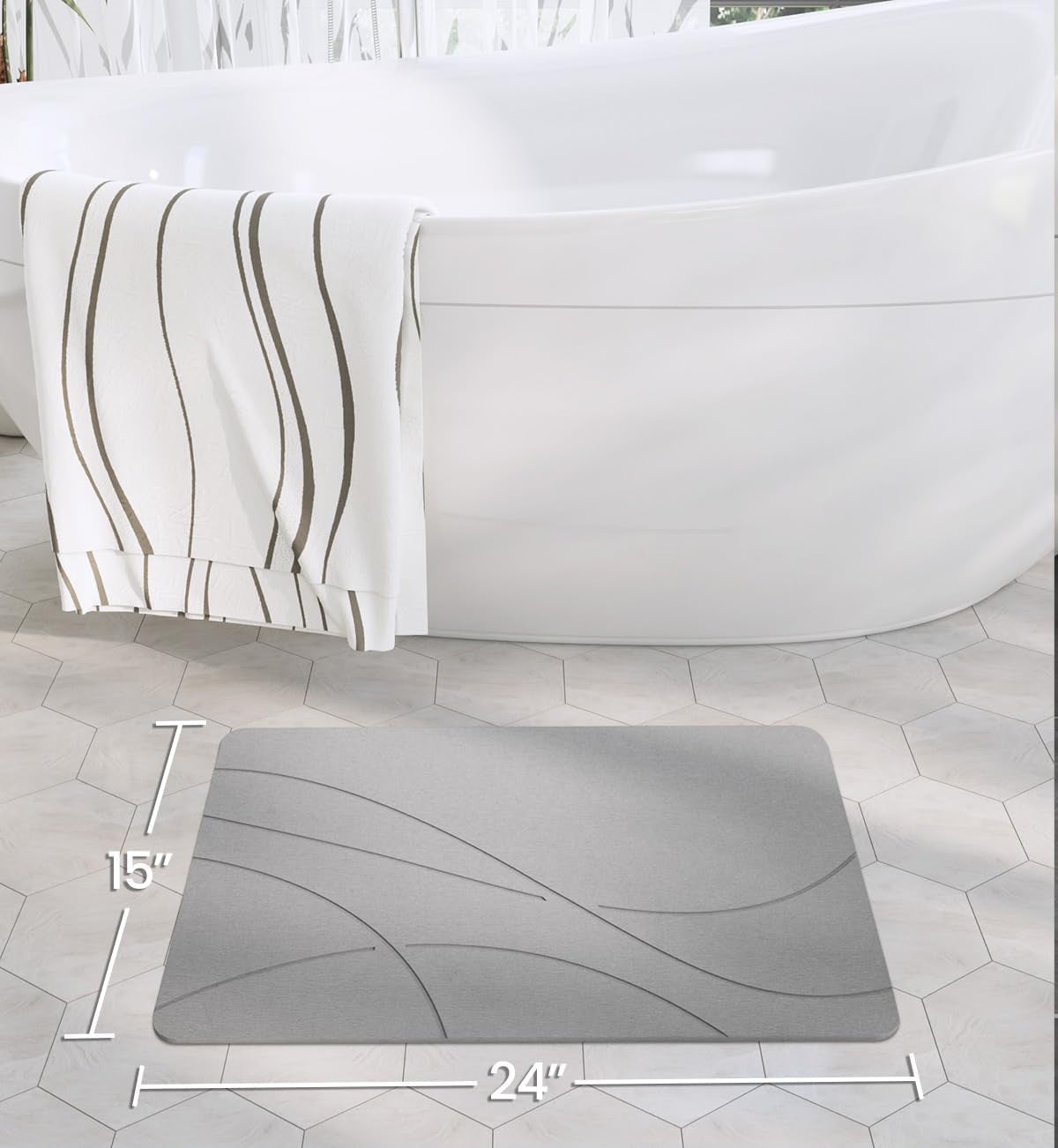 ALFOMBRA DIATOMITA DE BAÑO SUPER ABSORBENTE
