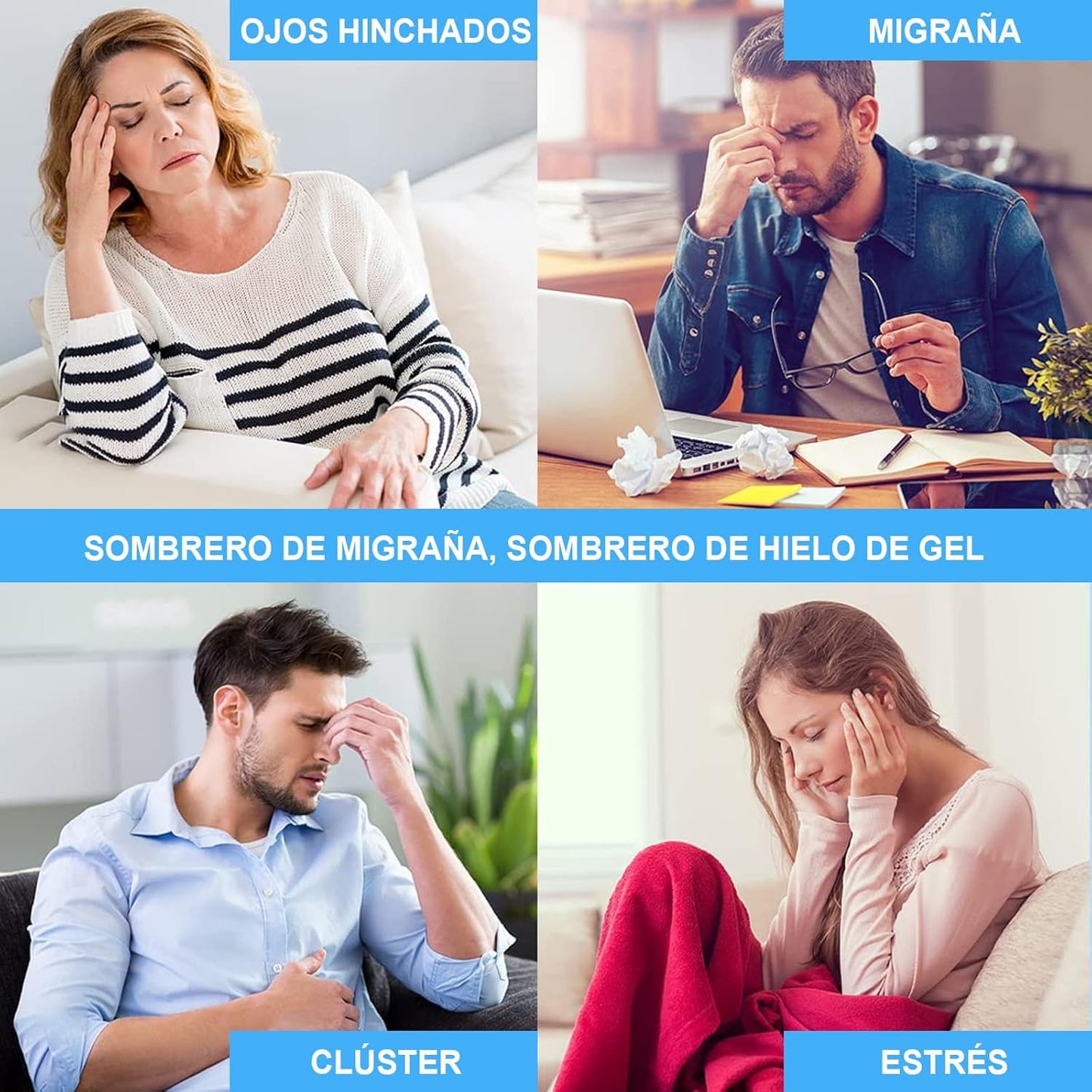 BANDA DE GEL PARA MIGRAÑA Y ESTRES