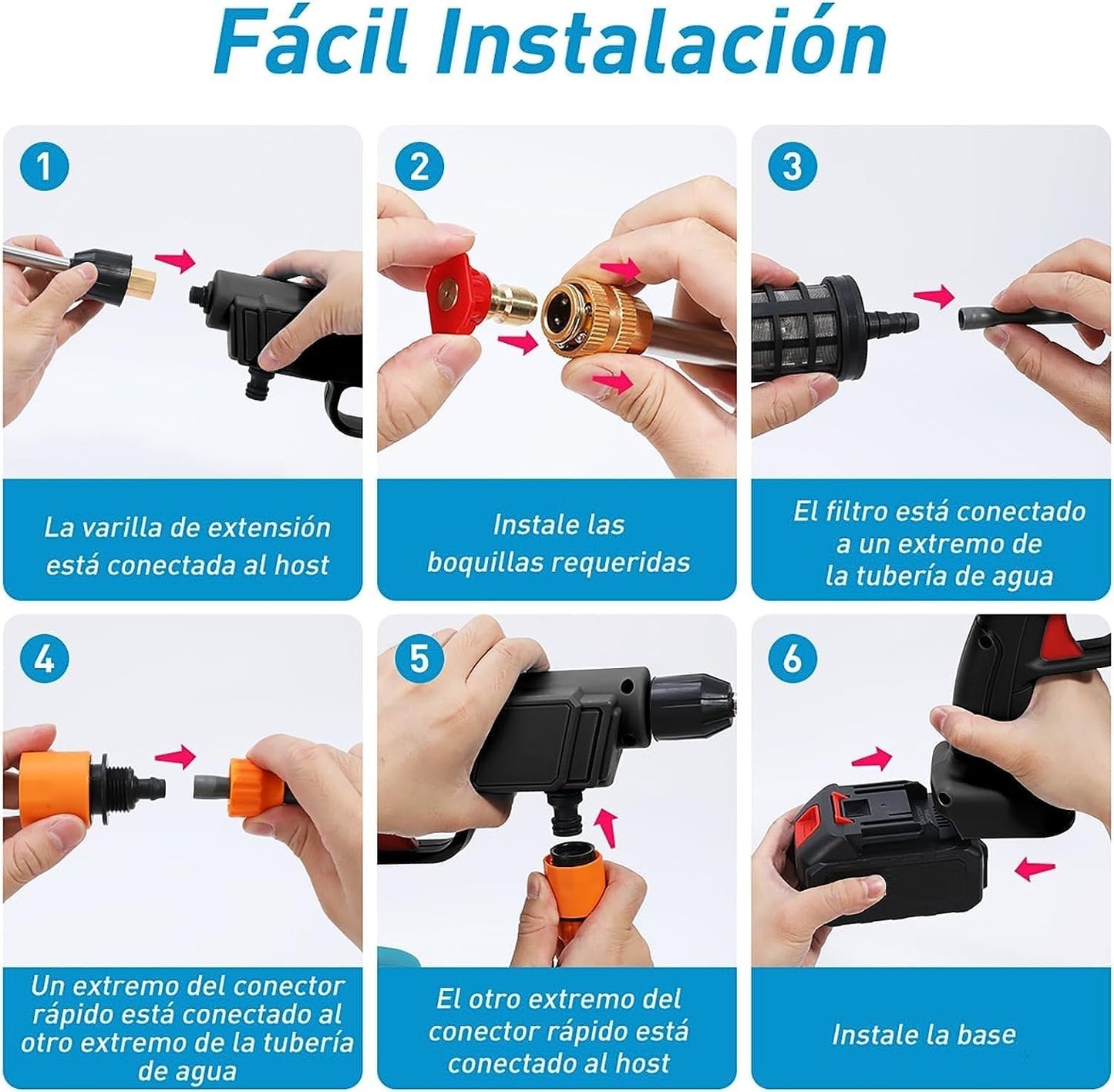 HIDROLAVADORA DE LAVADO DE ALTA PRESIÓN PORTÁTIL 24V