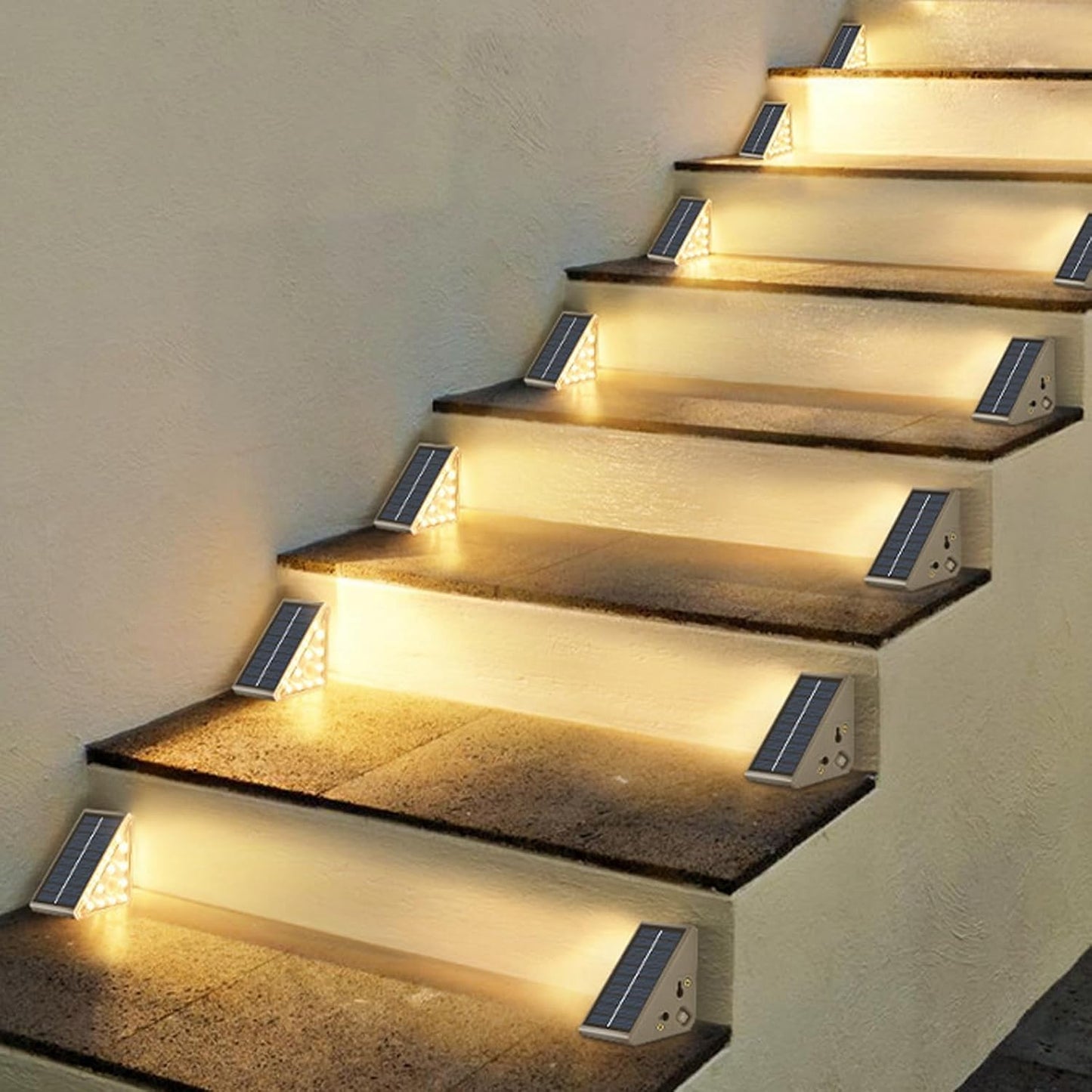 LAMPARA SOLAR PARA ESCALERAS TRIANGULAR (2PCS)