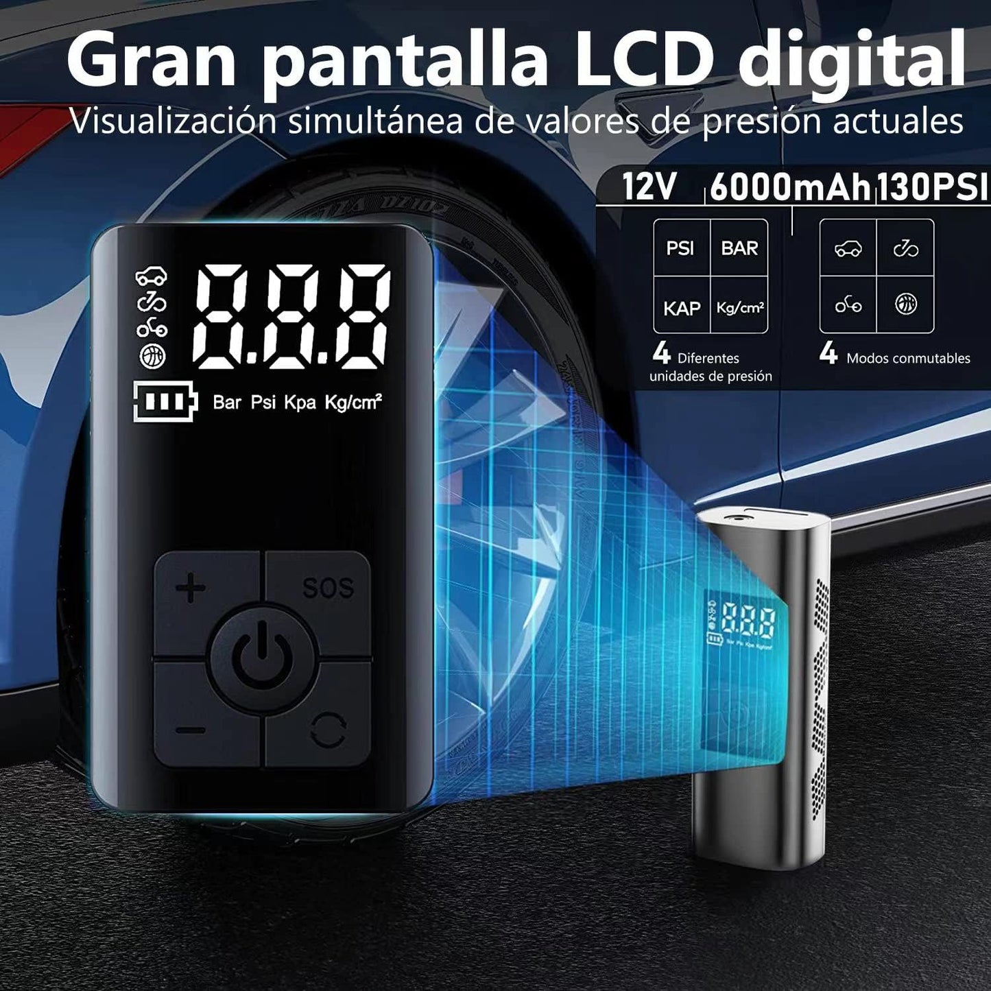 COMPRESOR DE AIRE ELÉCTRICO PORTÁTIL 2025