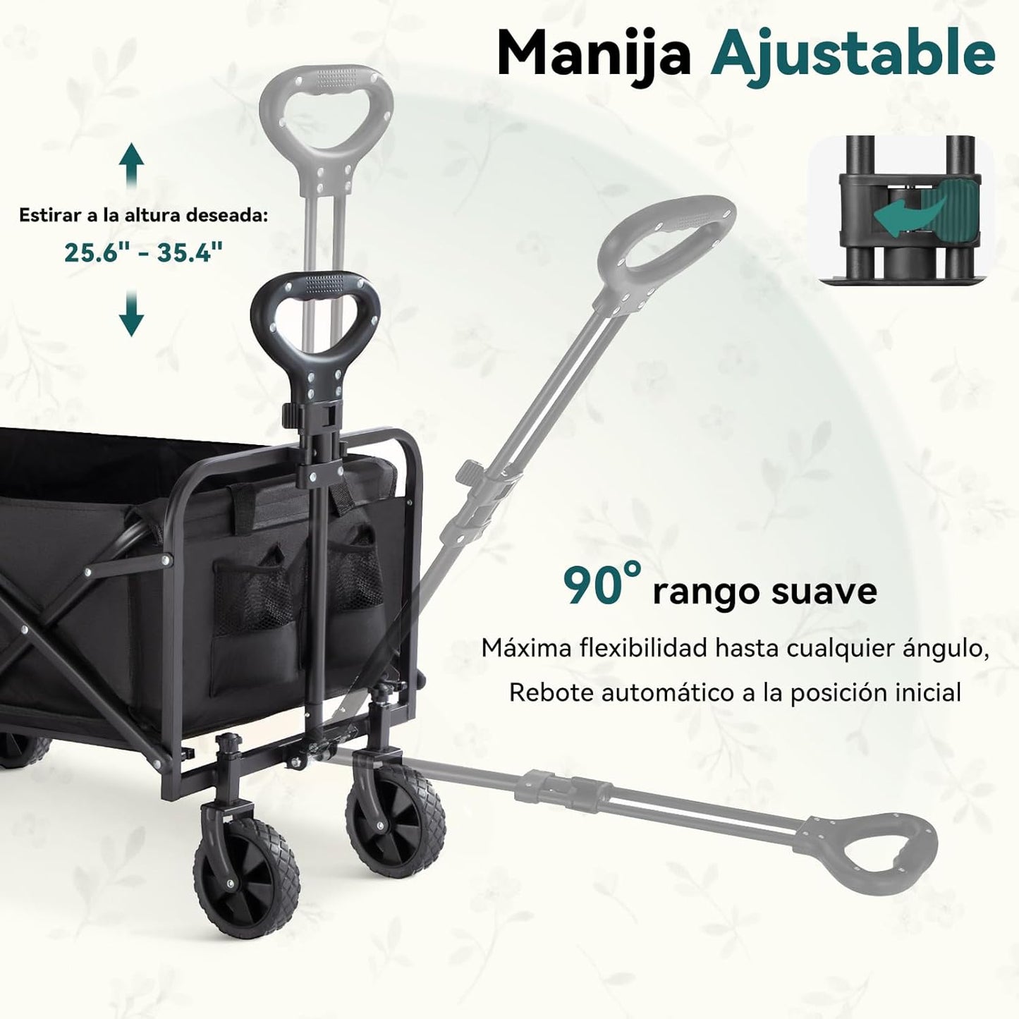 CARRITO PLEGABLE CON RUEDAS MULTIUSOS