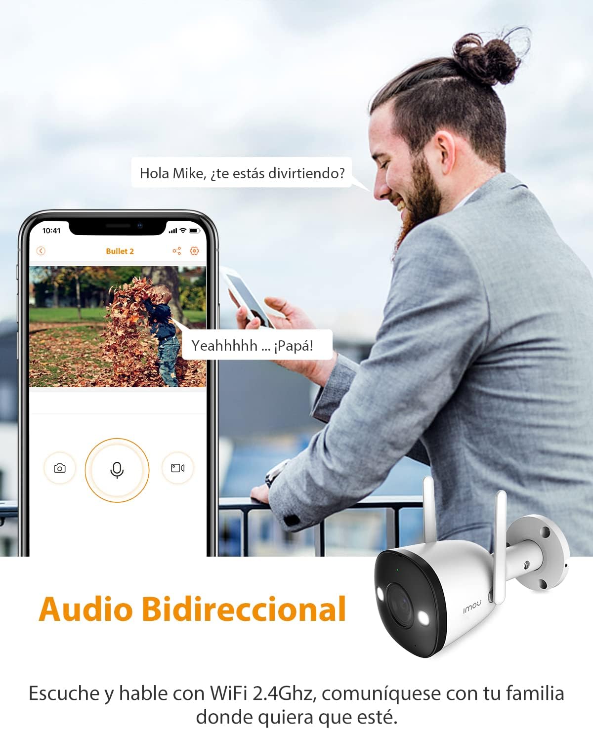 CAMARA DE VIGILANCIA PROFESIONAL 4MP WIFI CON DETECCIÓN DE MOVIMIENTO IMOU BULLET 2 (INCLUYE MEMORIA 64GB)