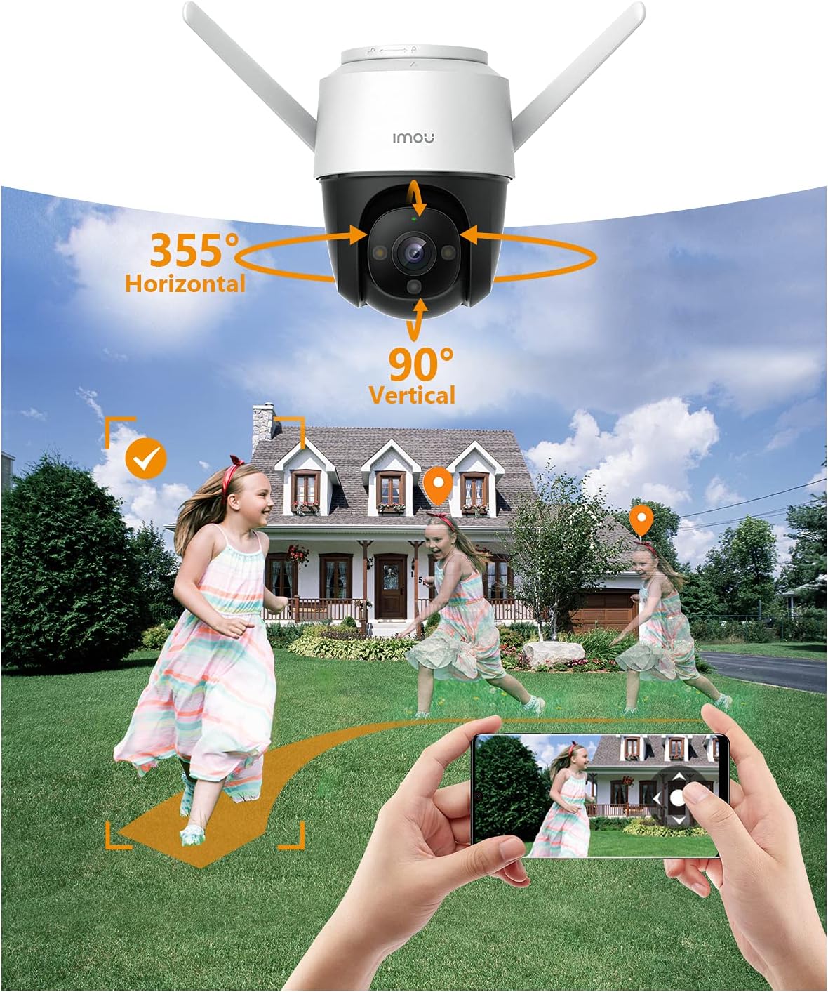 CAMARA PROFESIONAL 4MG WIFI TIPO DOMO 360 IMOU FULL COLOR