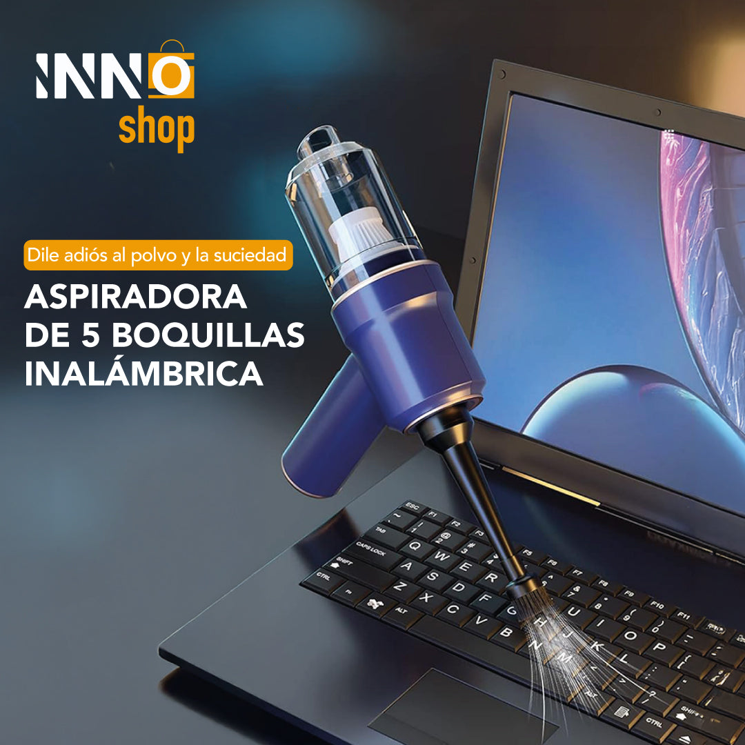 ASPIRADORA CON 5 BOQUILLAS INALÁMBRICA