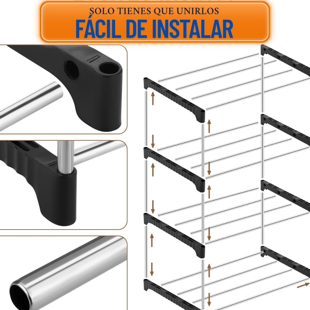 ZAPATERA DE ALUMINIO 4 NIVELES