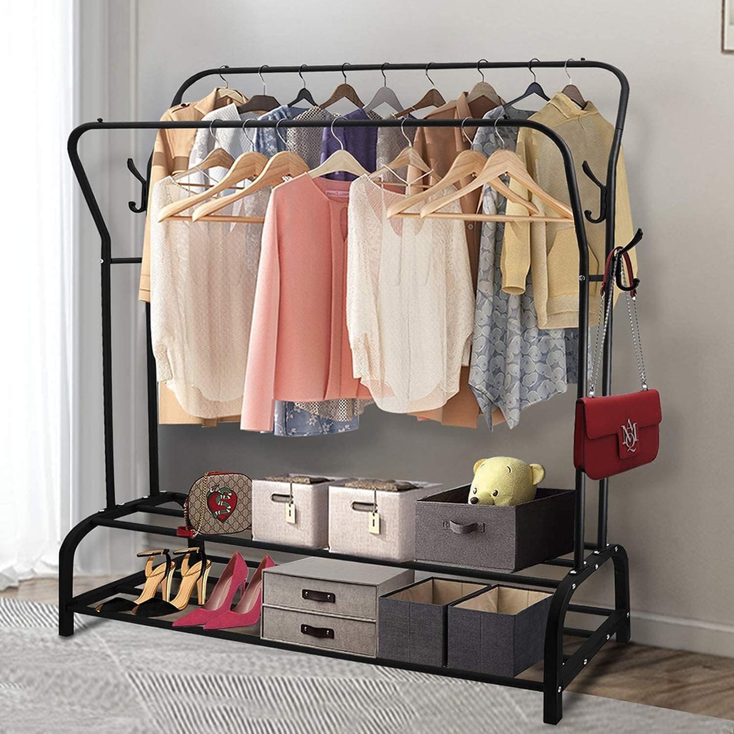 PERCHERO ORGANIZADOR DE CAMISAS Y ZAPATOS 3 EN 1