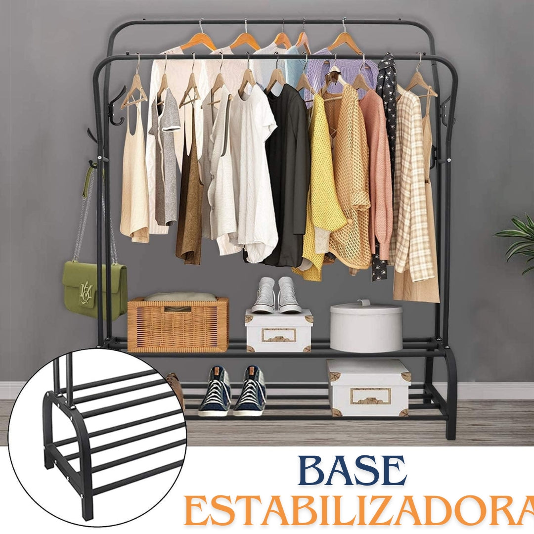 PERCHERO ORGANIZADOR DE CAMISAS Y ZAPATOS 3 EN 1