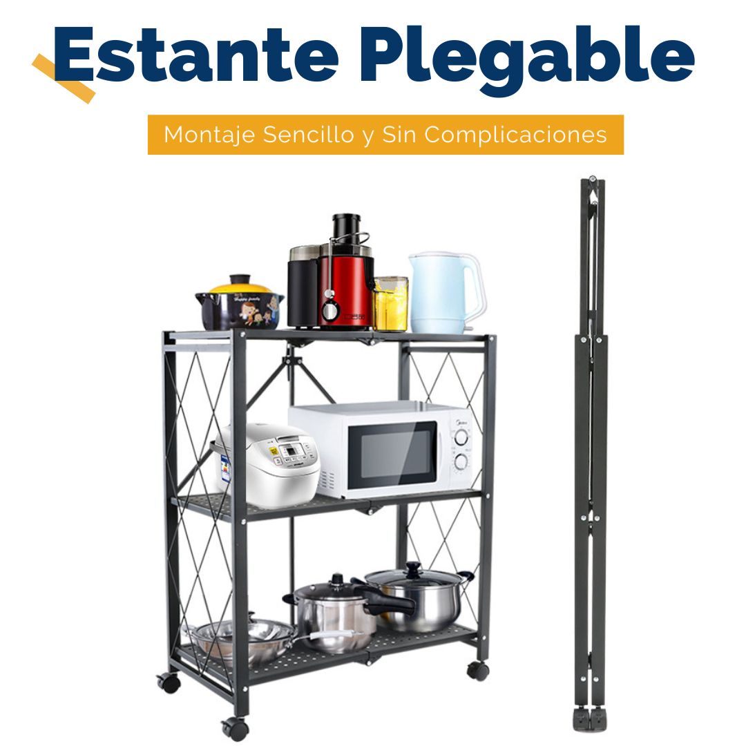 ESTANTE MULTIUSO PLEGABLE DE 3 NIVELES