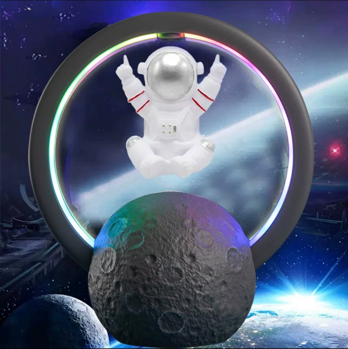 PARLANTE Y LAMPARA ASTRONAUTA FLOTANTE
