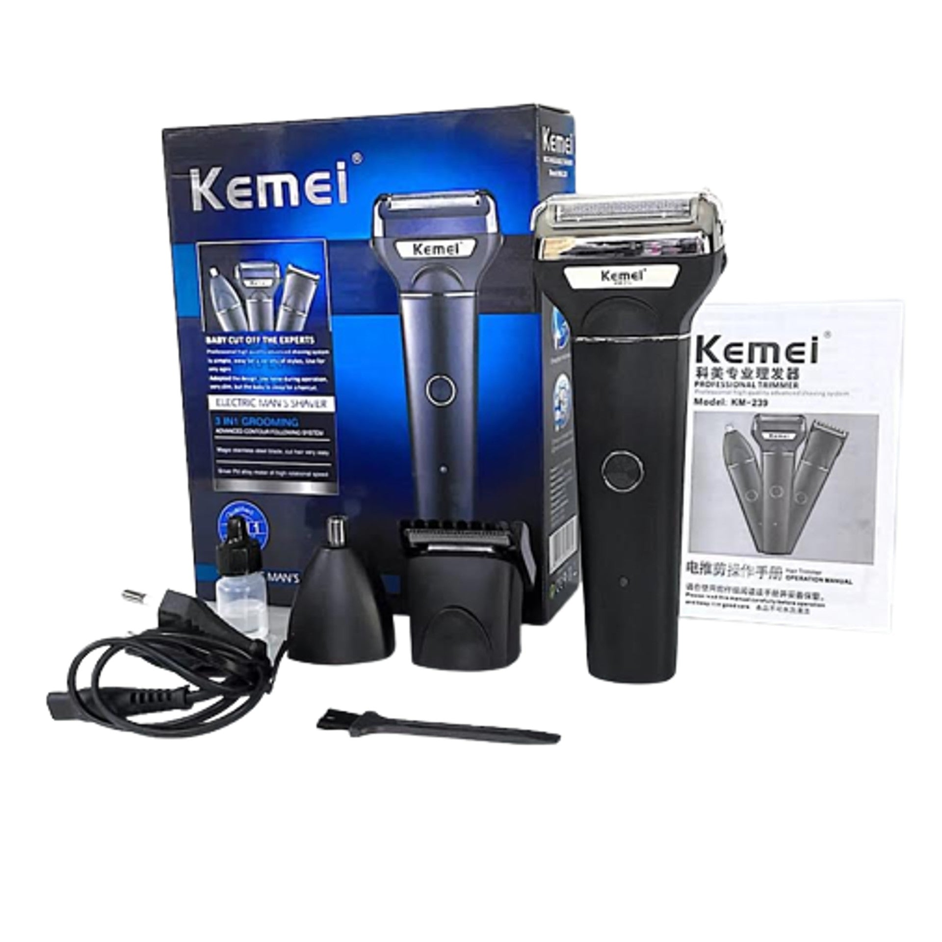 RASURADORA 3 EN 1 KEMEI 239