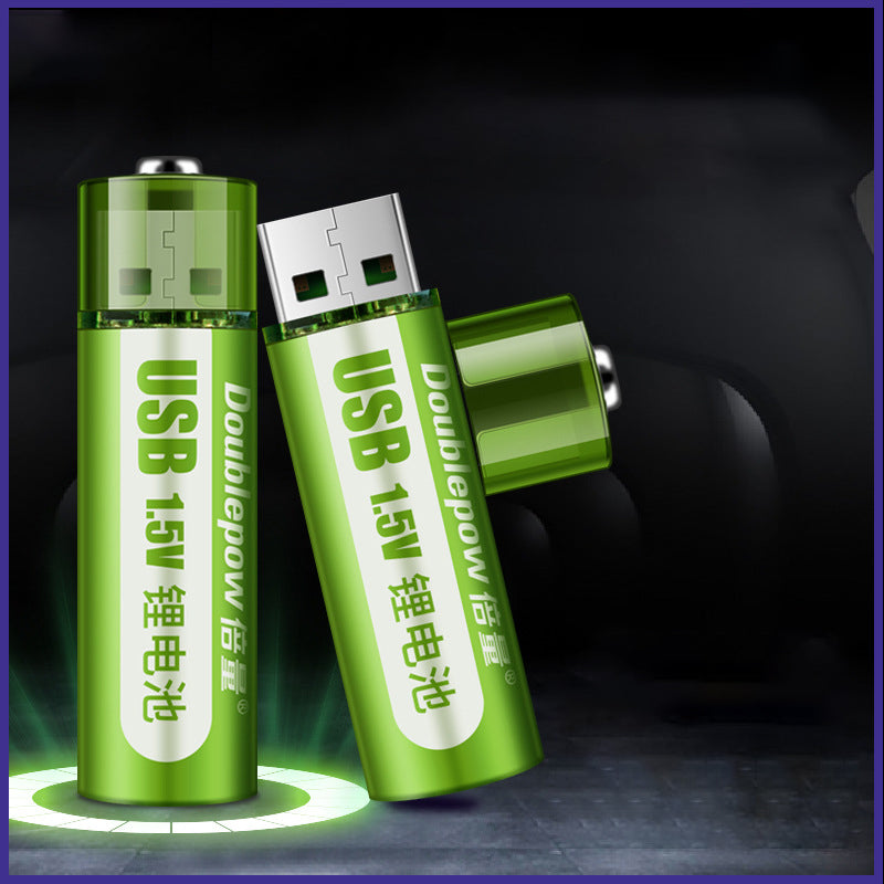 SET DE 2 BATERÍAS AA RECARGABLES USB