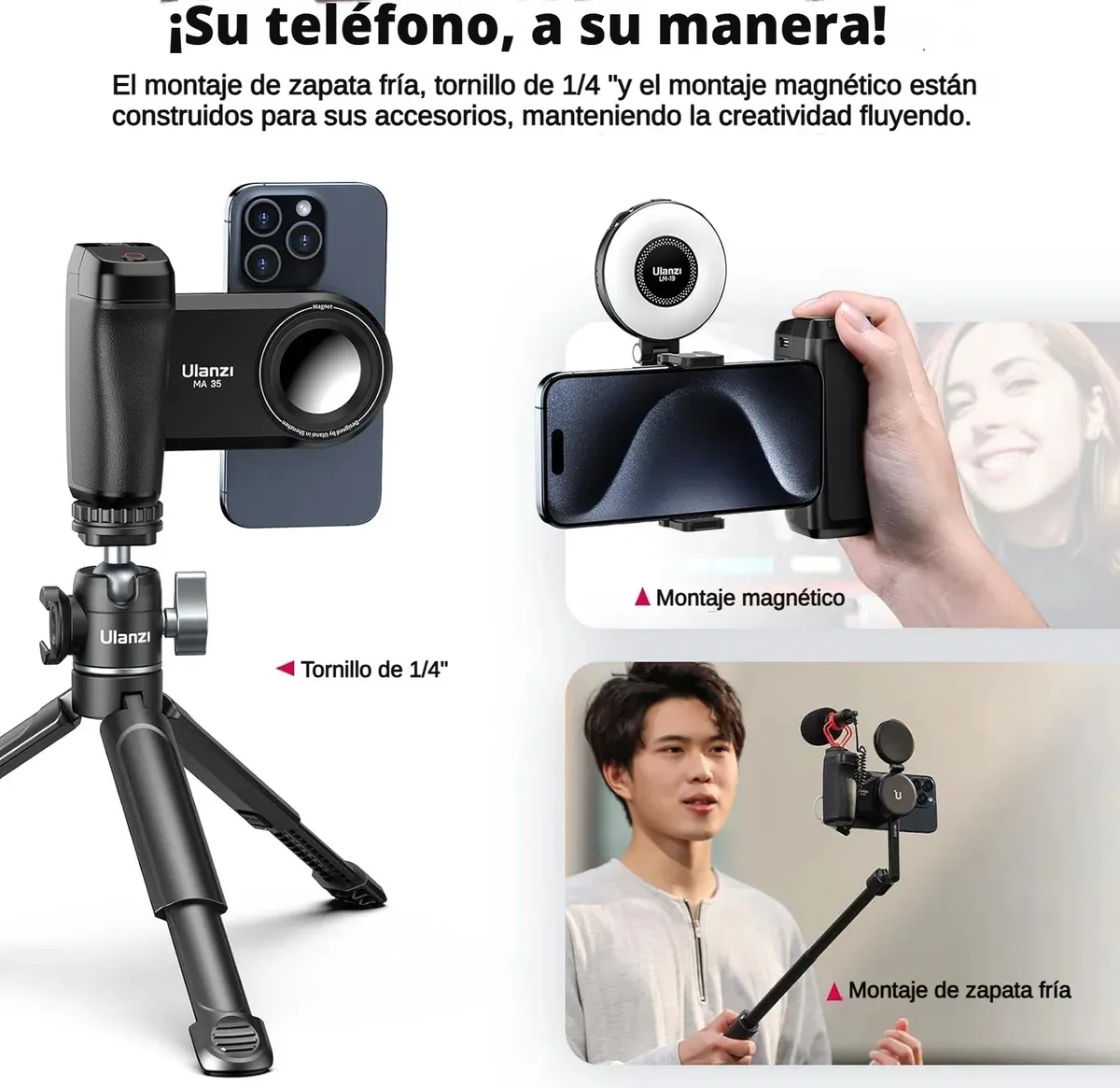 SOPORTE DE CÁMARA PROFESIONAL PARA CELULAR