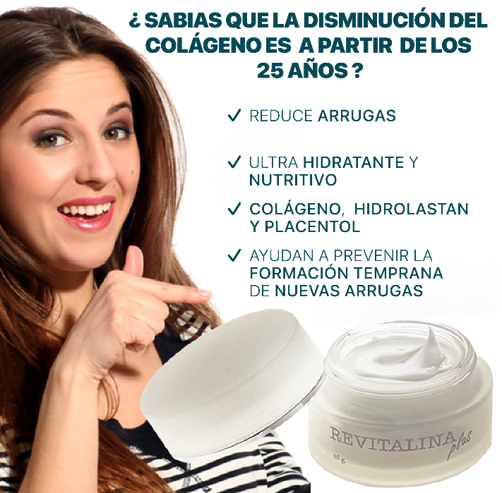CREMA HIDRATANTE Y ANTIARRUGAS A BASE DE COLÁGENO REVITALINA
