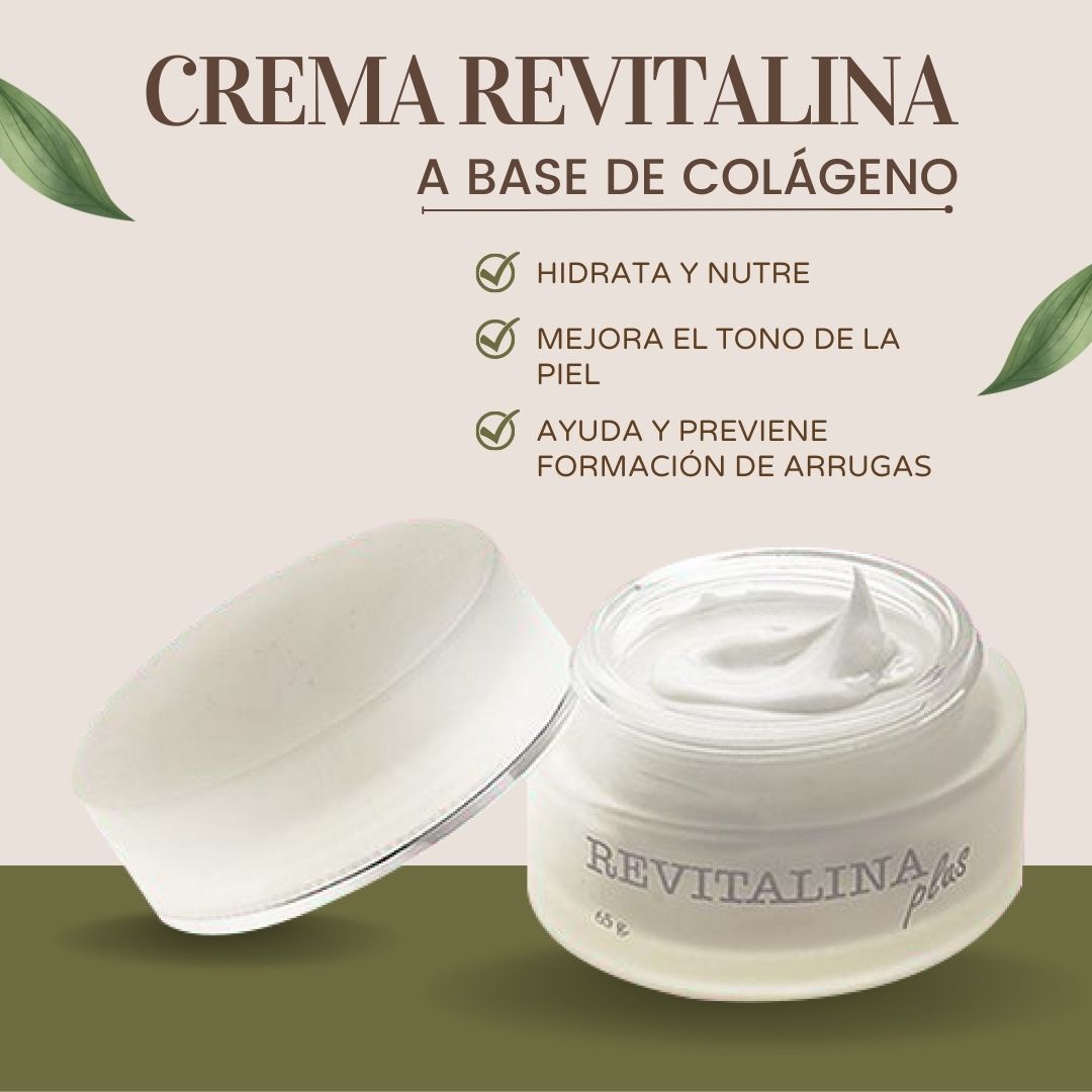 CREMA HIDRATANTE Y ANTIARRUGAS A BASE DE COLÁGENO REVITALINA