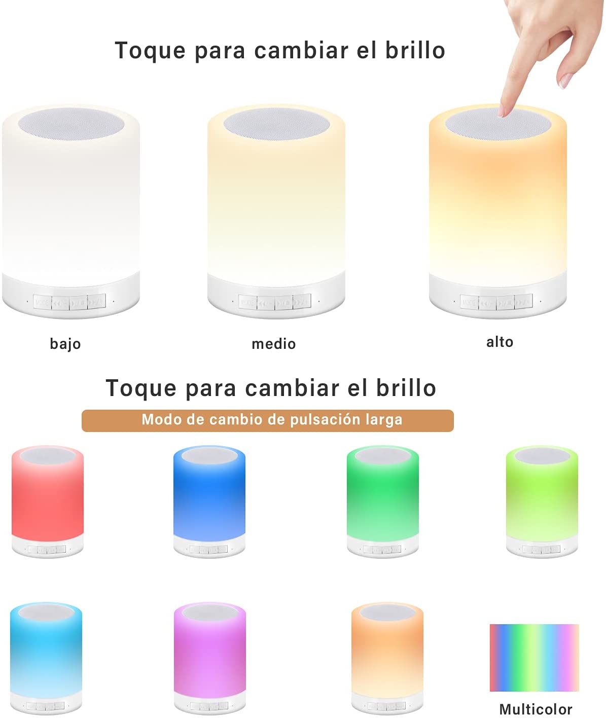 LÁMPARA TÁCTIL CON ALTAVOZ