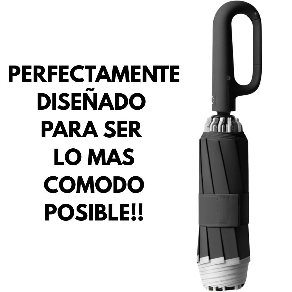 PARAGUAS PLEGABLE CON GANCHO PORTÁTIL
