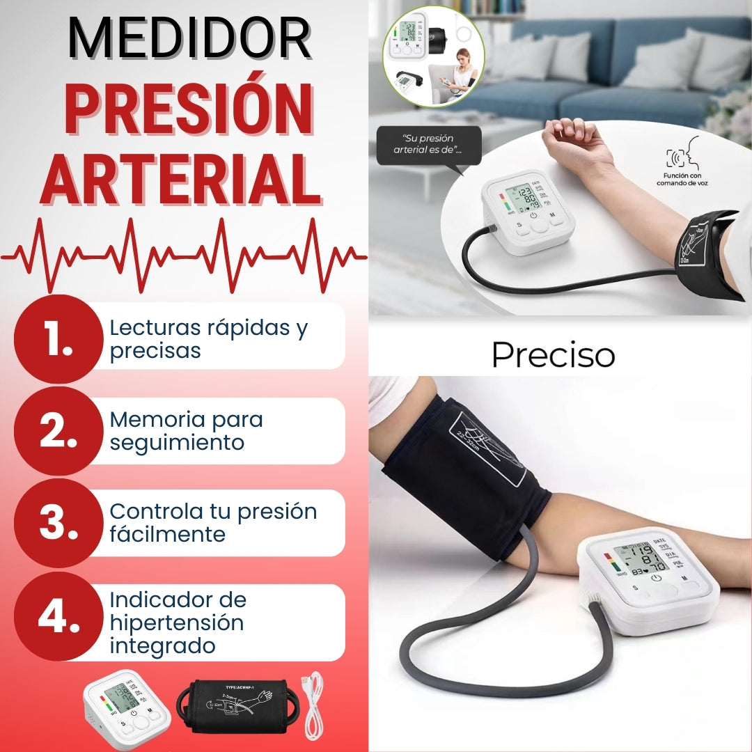 MEDIDOR DE PRESIÓN ARTERIAL MODELO 2024