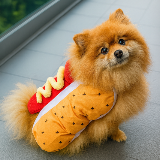 DISFRAZ HOT DOG PARA MASCOTA