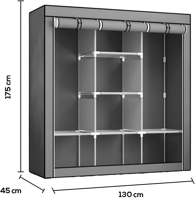 CLOSET ORGANIZADOR  DE TELA ARMABLE GRANDE 1,70CM X 170CM