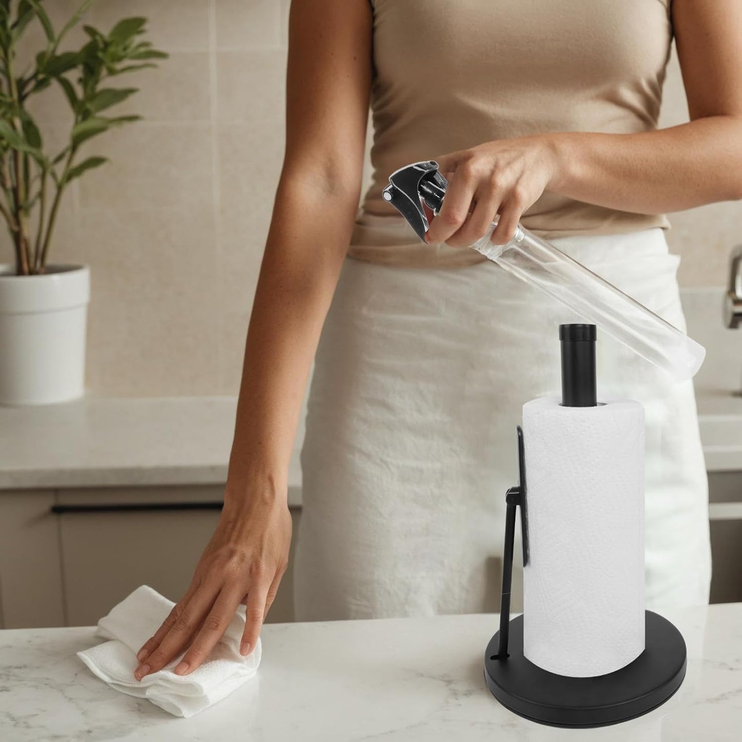 SOPORTE DE TOALLAS DE COCINA CON SPRAY