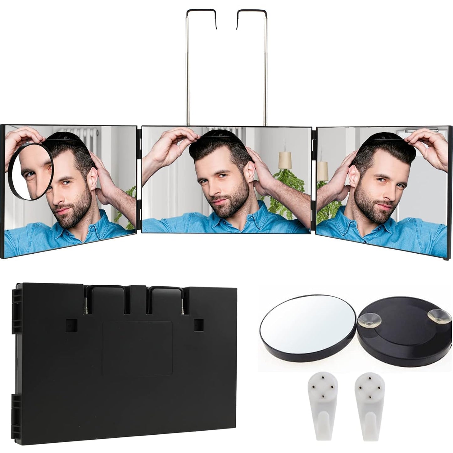 ESPEJO 360° TRIPLE PLEGABLE