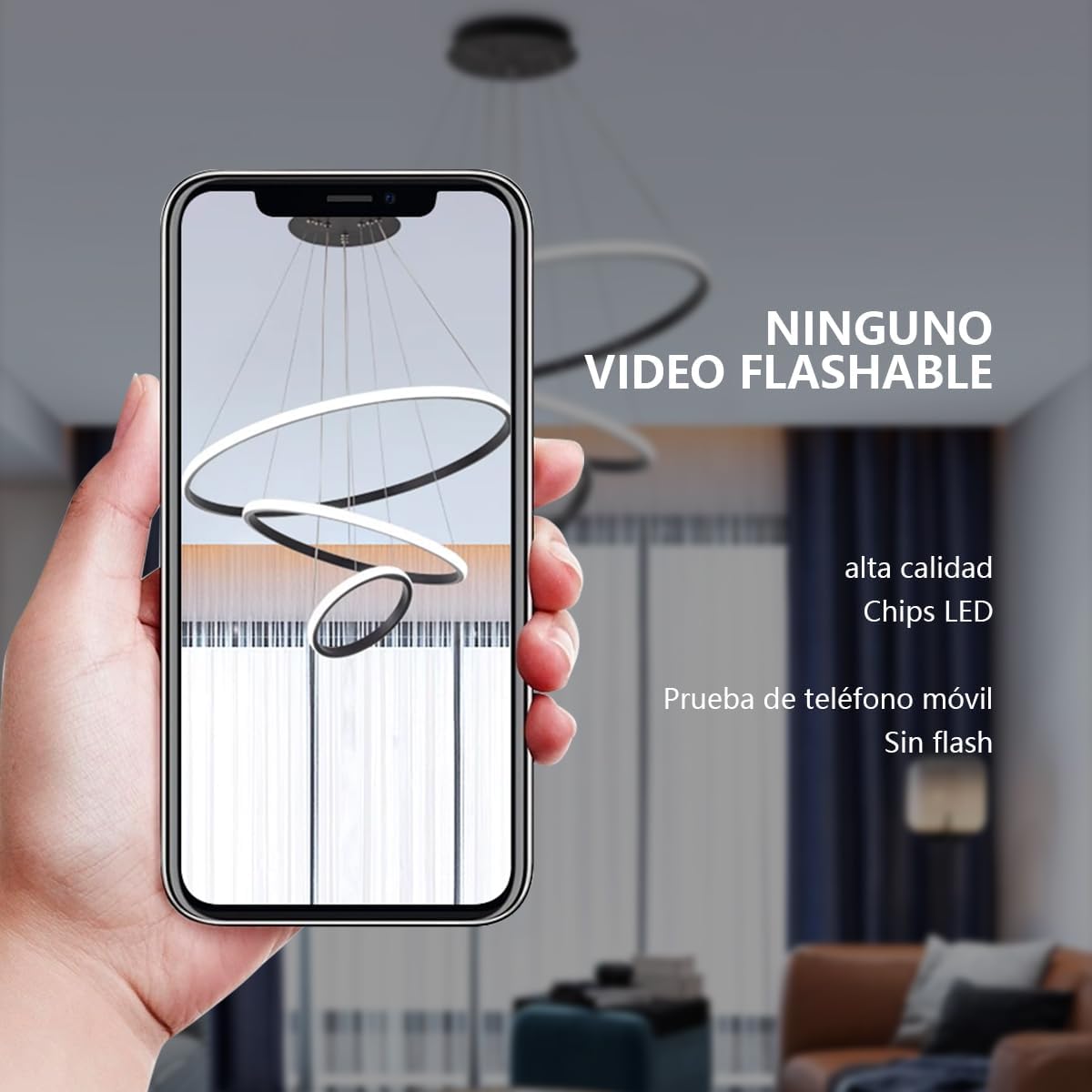 LAMPARA LED MODERNA DE 3 ANILLOS