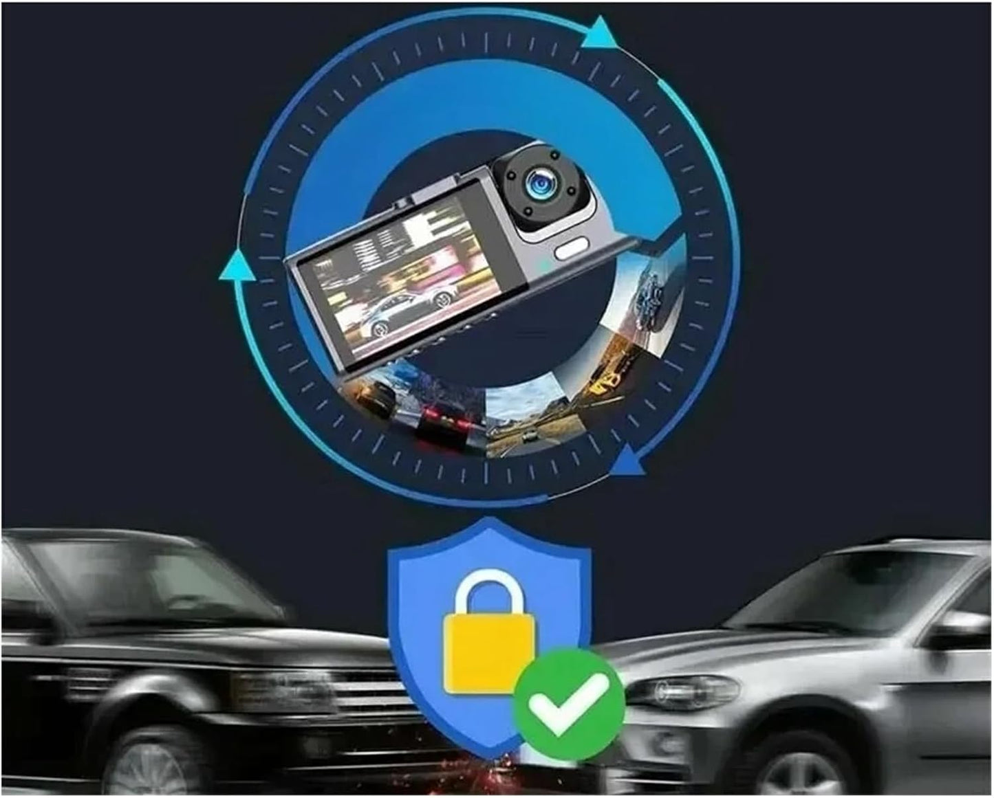 CAMARA TRIPLE LENTE PARA VEHICULO 1080P