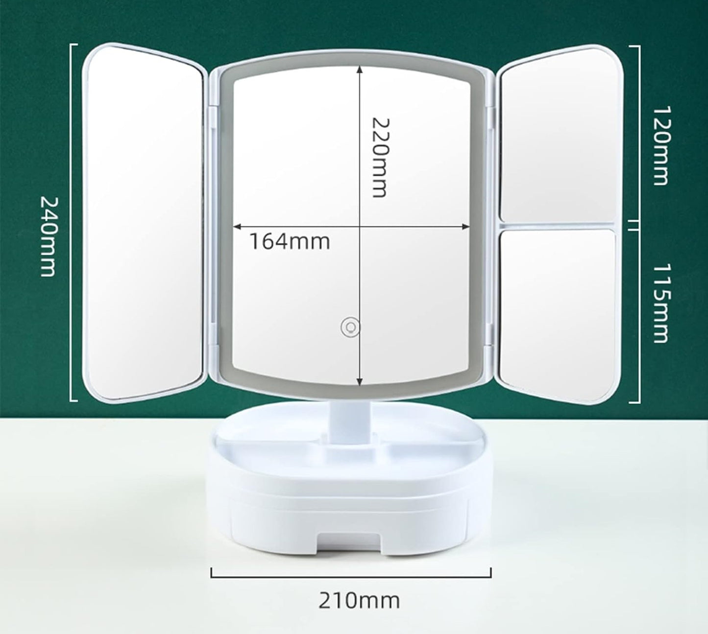 ESPEJO CON LUZ LED EXTENSIBLE