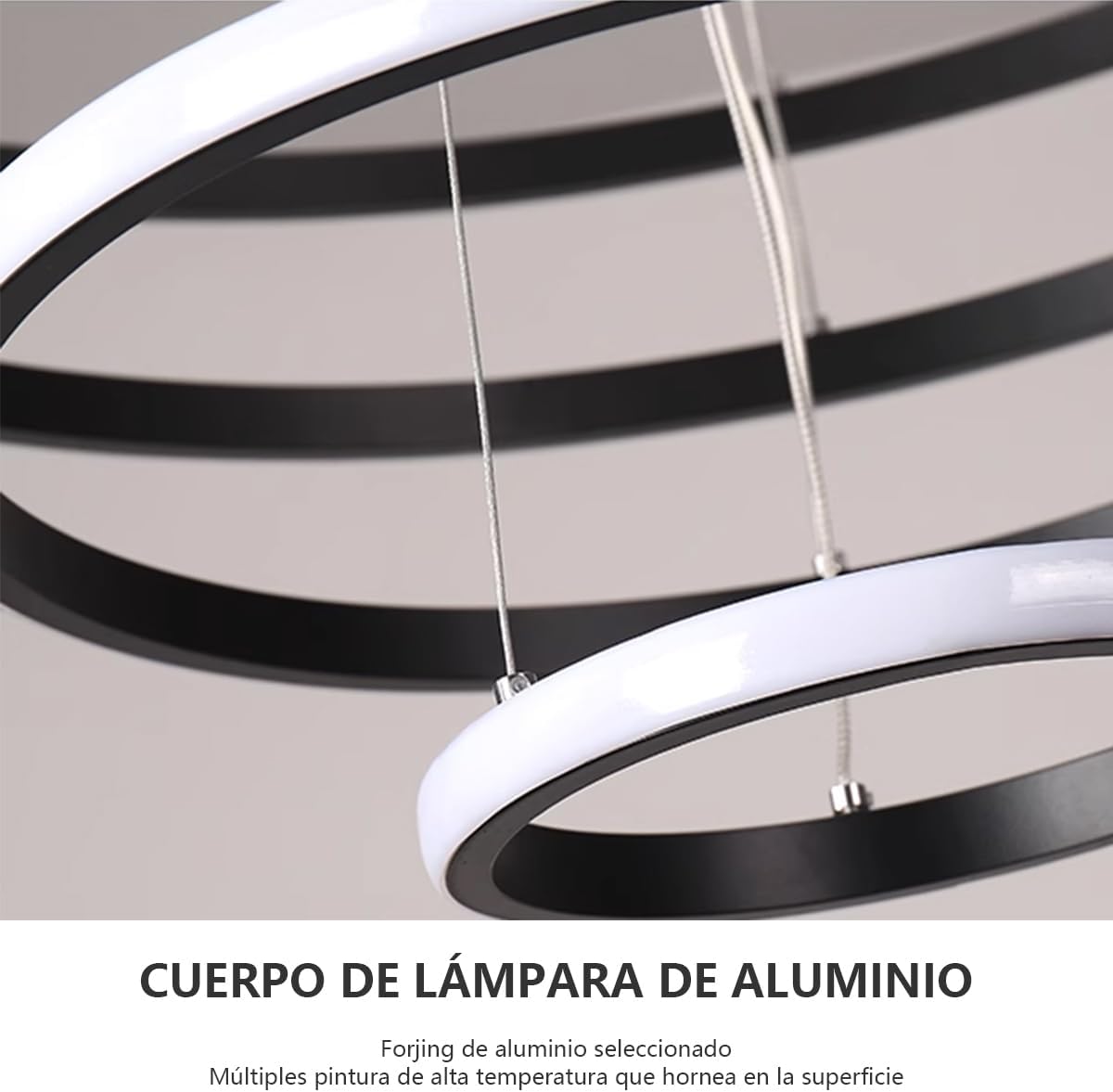 LAMPARA LED MODERNA DE 3 ANILLOS