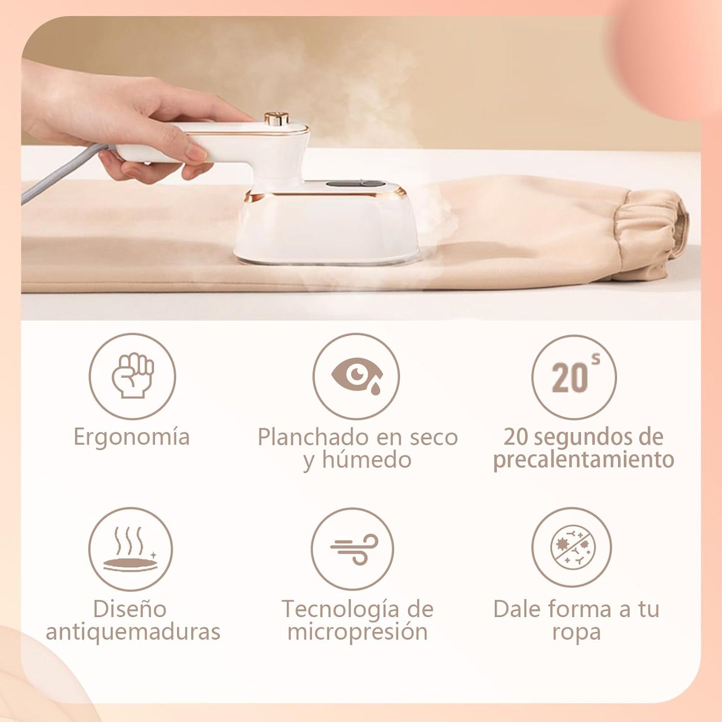 PLANCHA DE VAPOR PORTÁTIL MODELO 2025