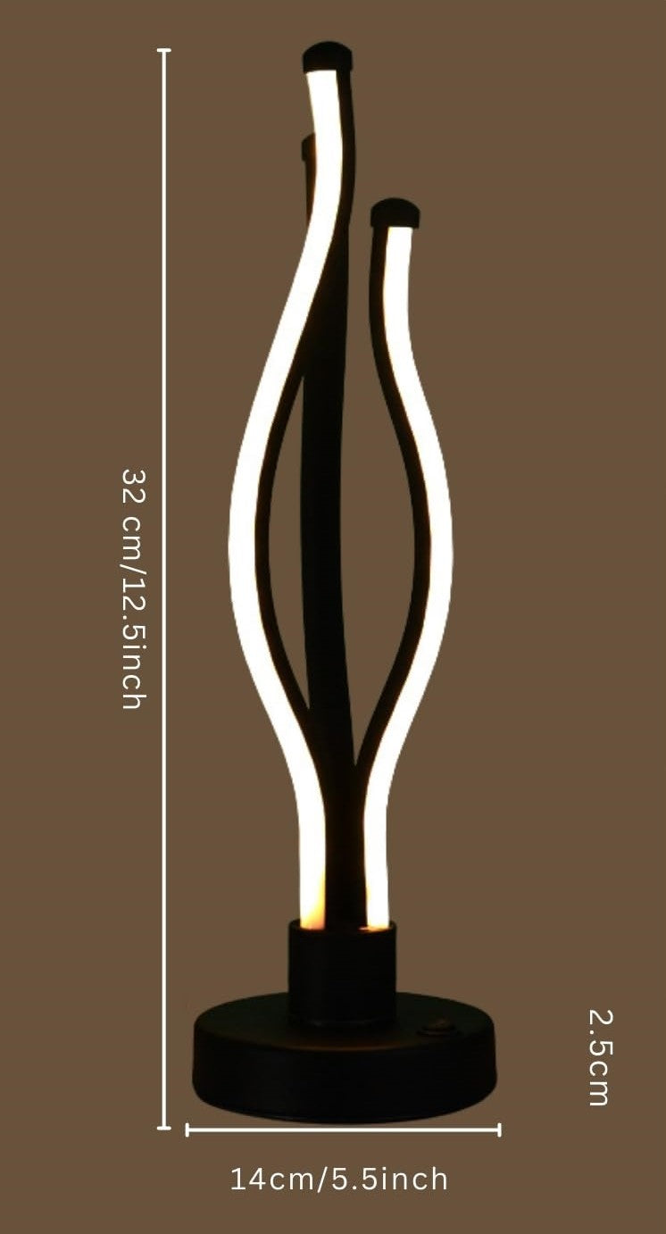 LAMPARA MODERNA CON DISEÑO ONDULADO TRIPLE