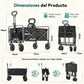CARRITO PLEGABLE CON RUEDAS MULTIUSOS