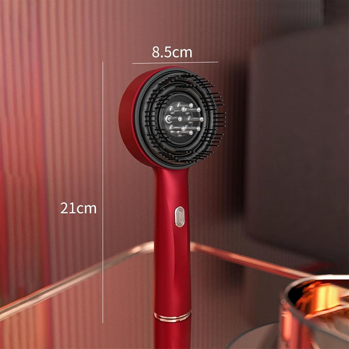 MASAJEADOR DE CRANEO CON LUZ ROJA PARA CUIDADO CAPILAR