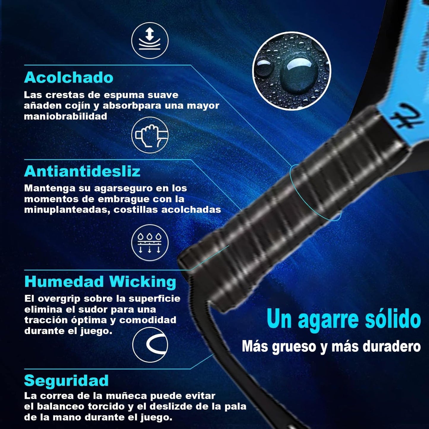 Raqueta de Pádel de Fibra de Carbono