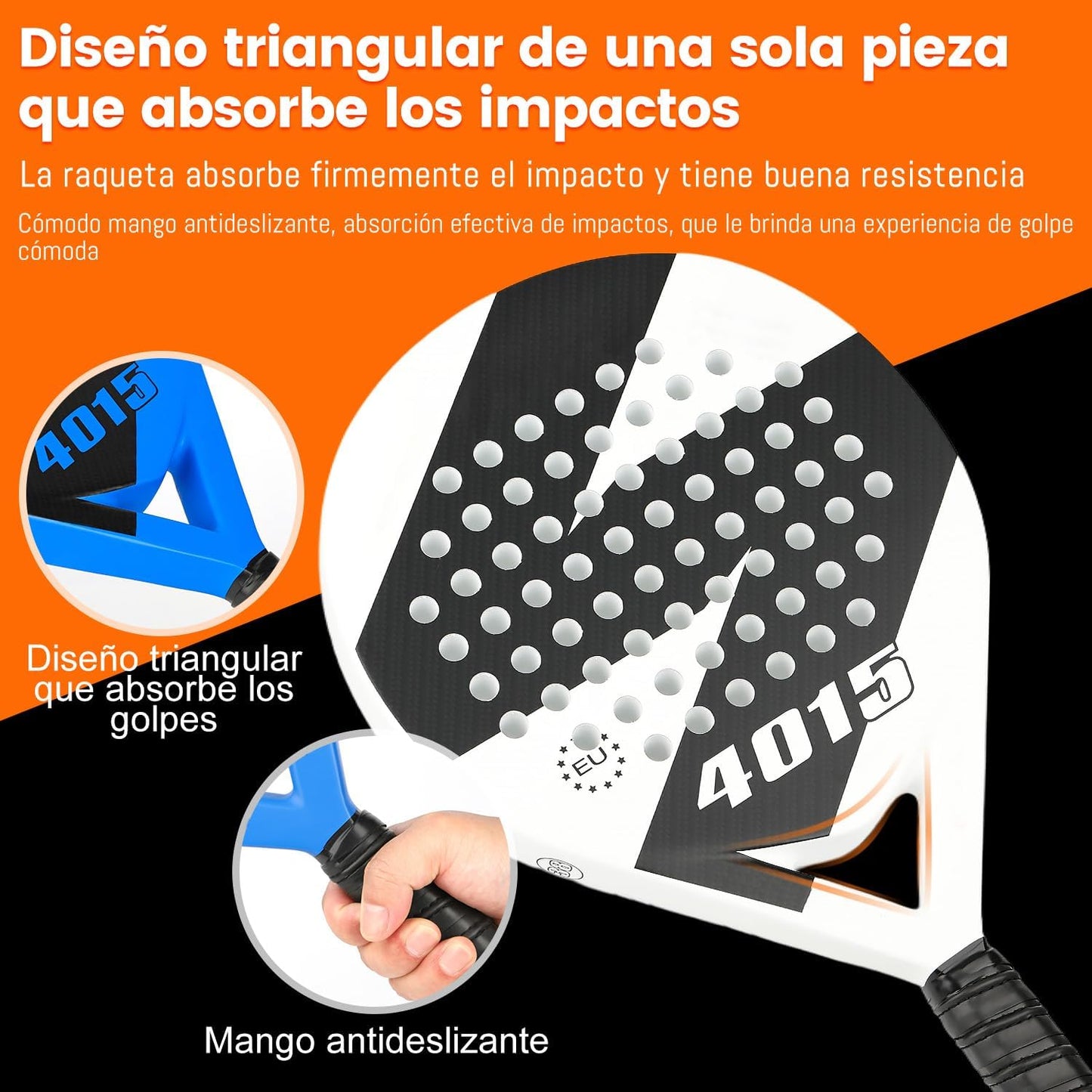 Raqueta de Pádel de Fibra de Carbono