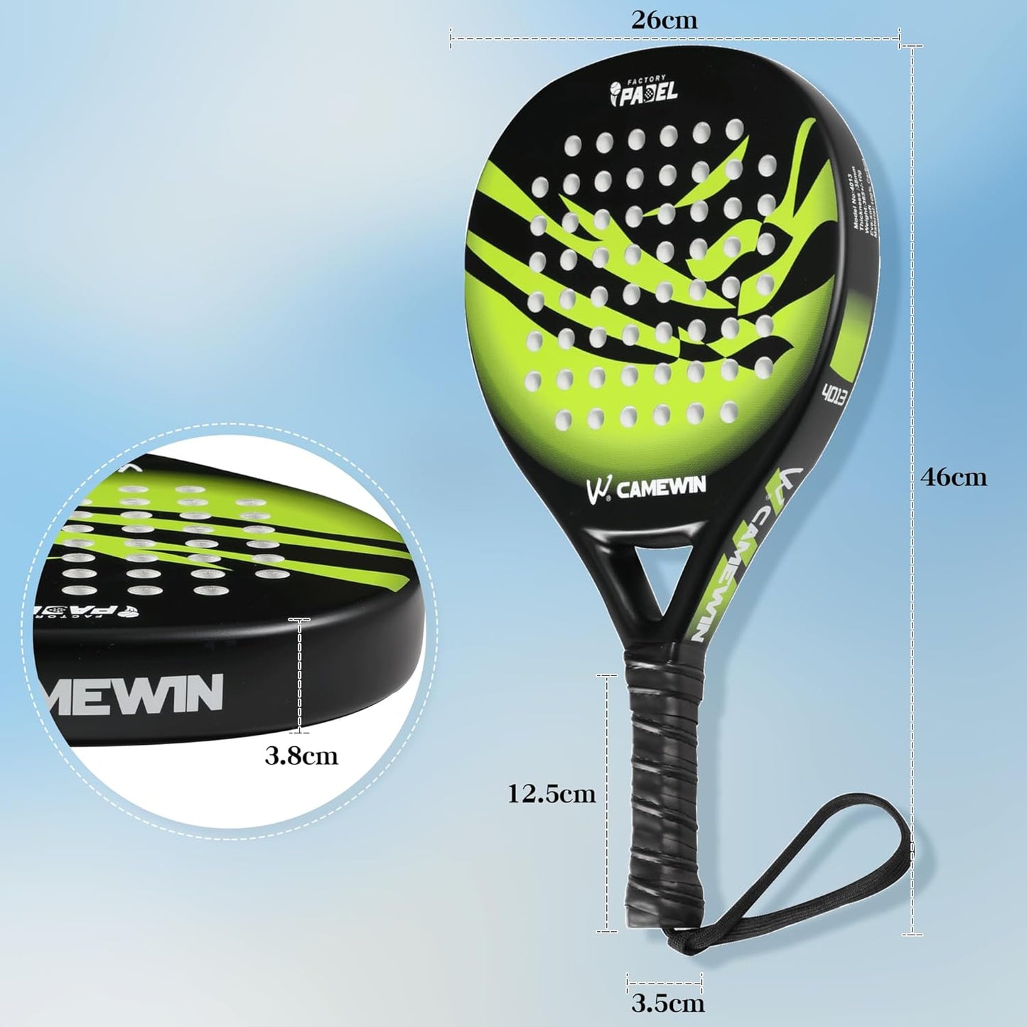 Raqueta de Pádel de Fibra de Carbono