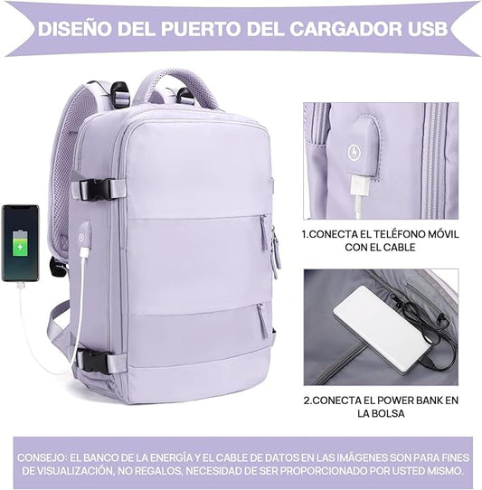 MOCHILA DE VIAJE CON PUERTO USB