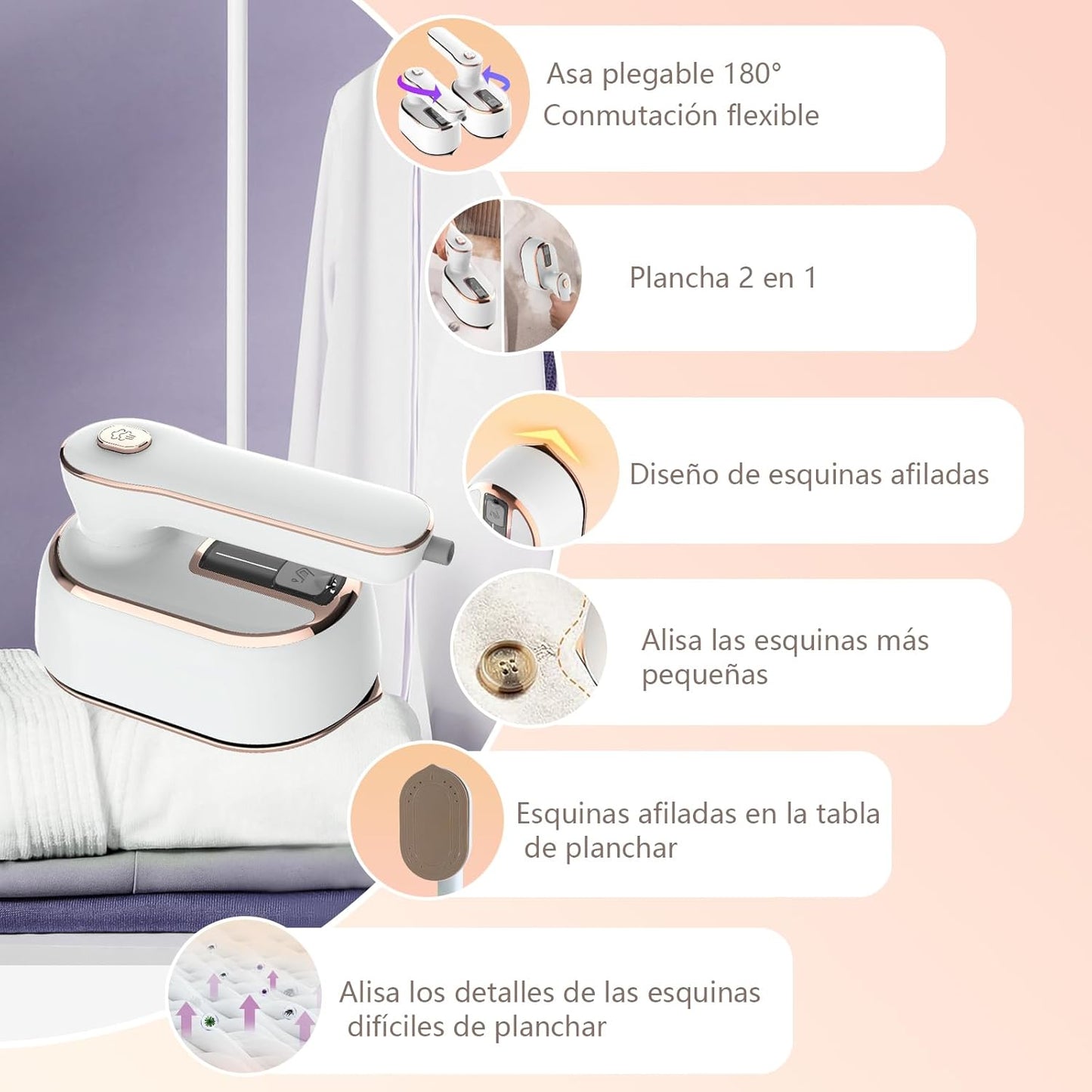 PLANCHA DE VAPOR PORTÁTIL MODELO 2025