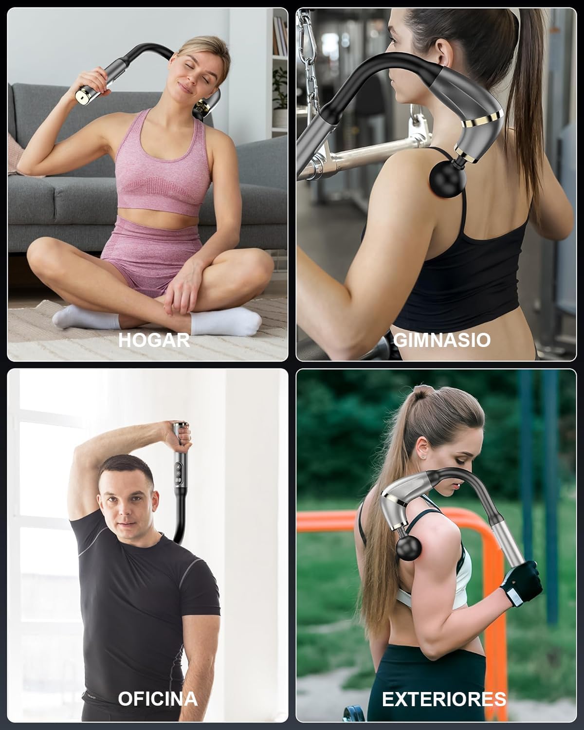 PISTOLA DE MASAJE MUSCULAR CON EXTENSIÓN