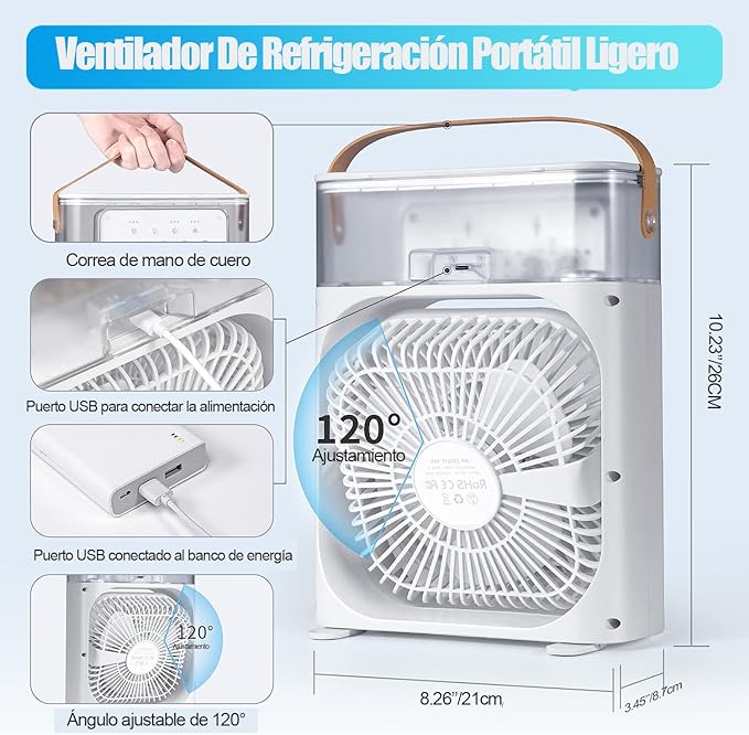 MINI AIRE ACONDICIONADO PORTÁTIL 3 EN 1