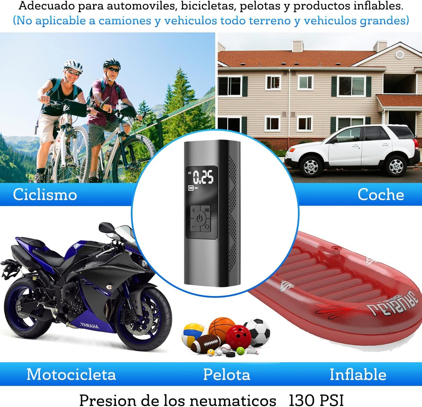 INFLADOR PROFESIONAL DE NEUMÁTICOS INALÁMBRICO 2025