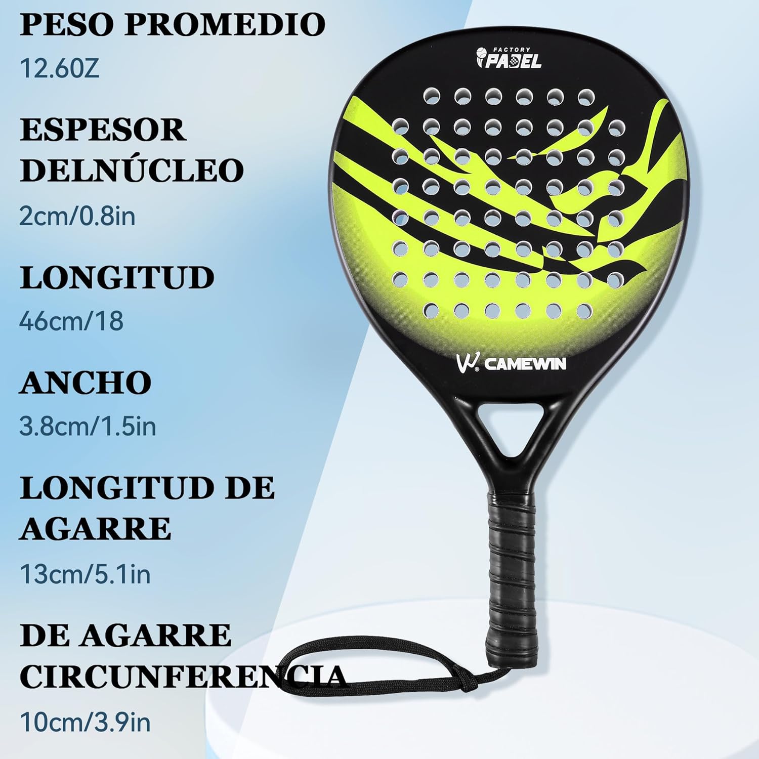 Raqueta de Pádel de Fibra de Carbono