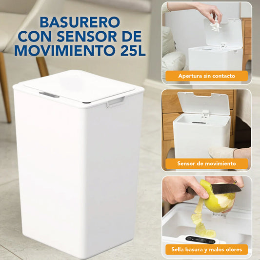 BASURERO CON SENSOR DE MOVIMIENTO 25L