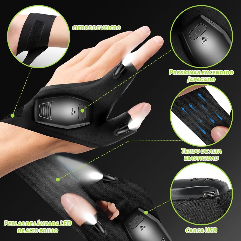 GUANTES CON LINTERNA
