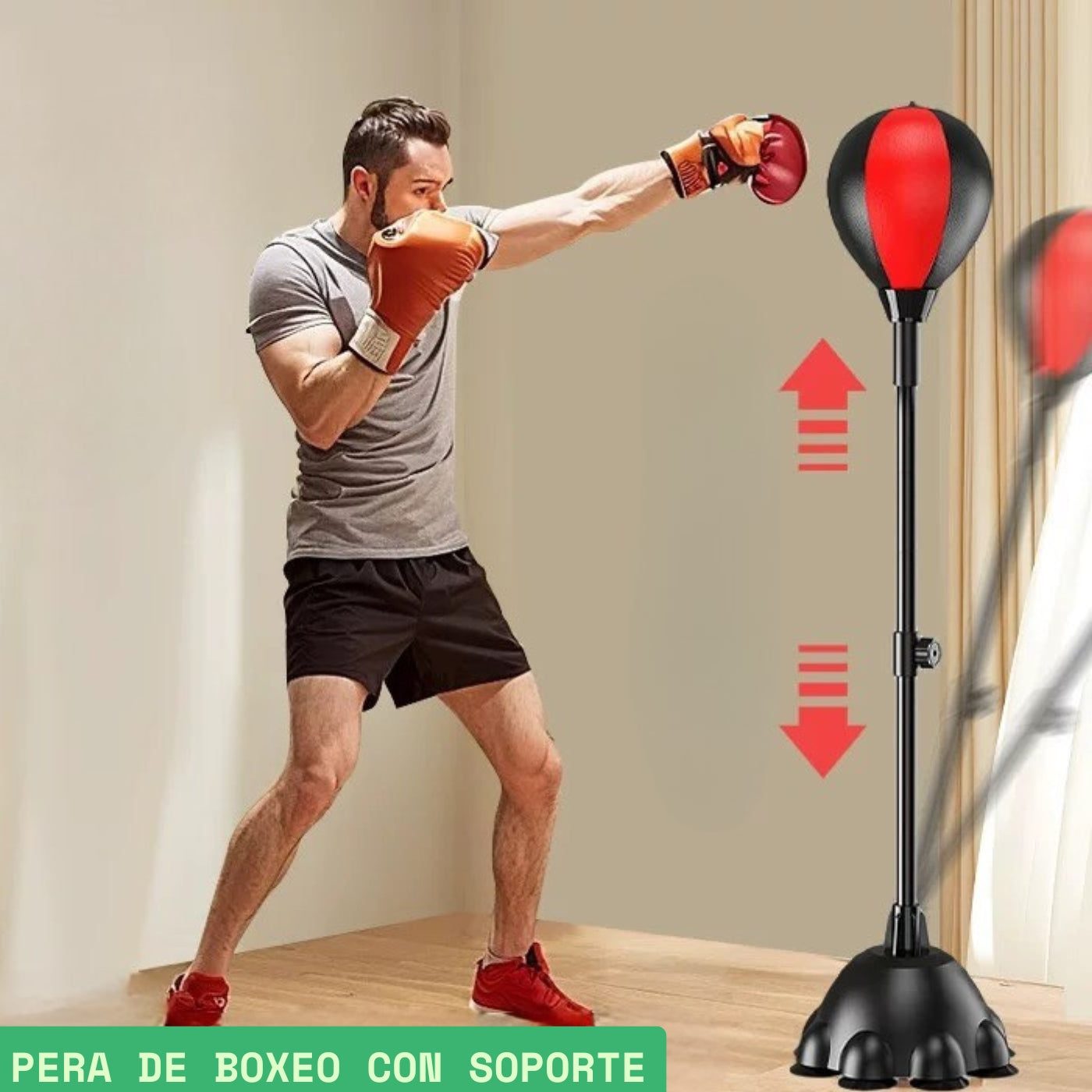 PERA DE BOXEO CON SOPORTE